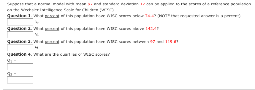 Solved Suppose that a normal model with mean 97 and standard | Chegg.com