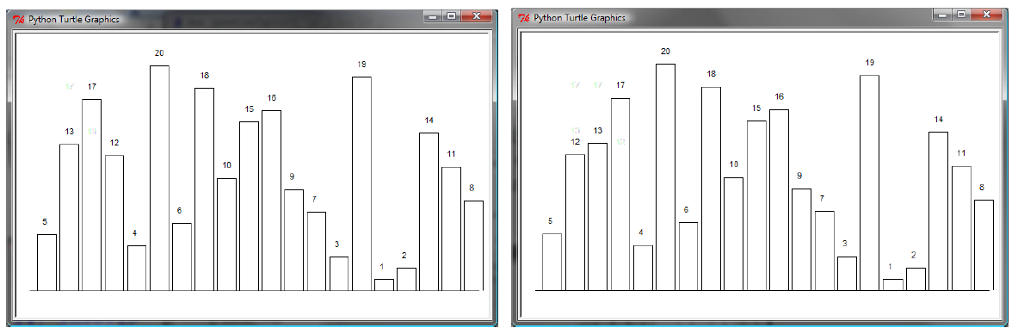 Solved Python Turtle Code Please Insertion Sort Chegg