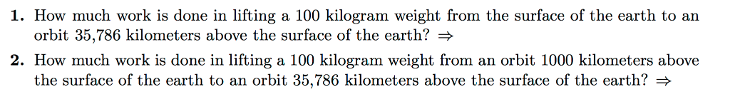 Solved 1. How much work is done in liting a 100 kilogram | Chegg.com