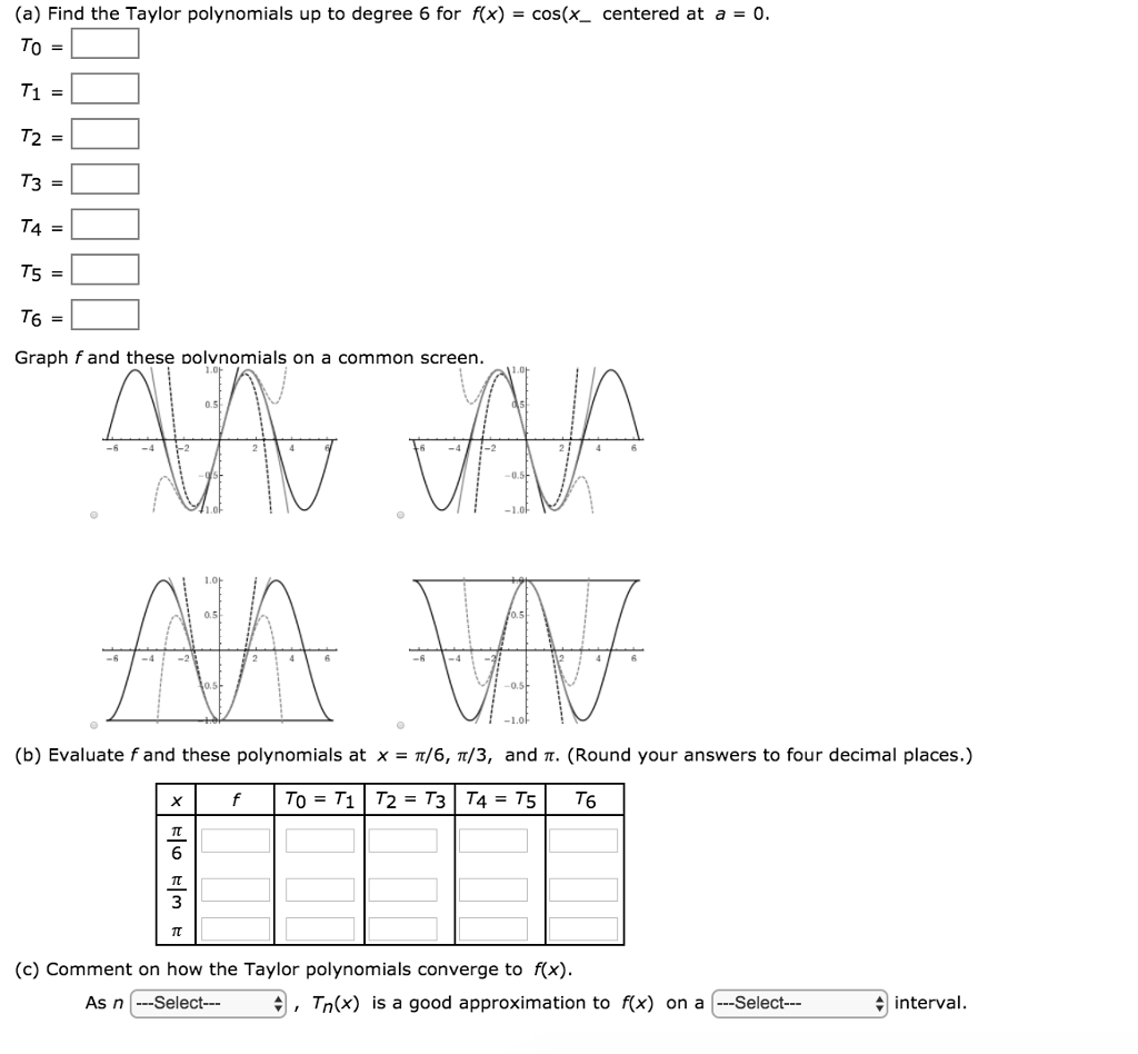 Solved A Find The Taylor Polynomials Up To Degree For Chegg Com