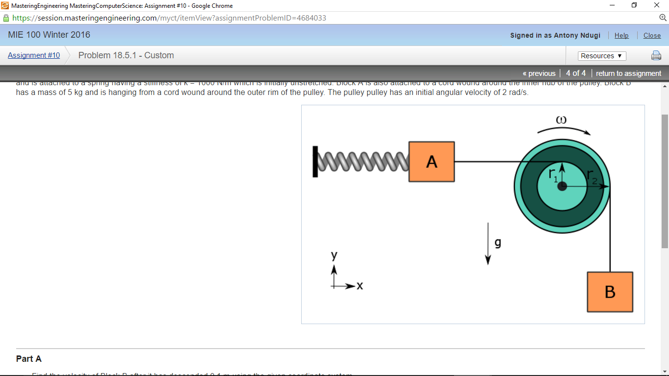 Solved The compound disk pulley consists of anNinner hub
