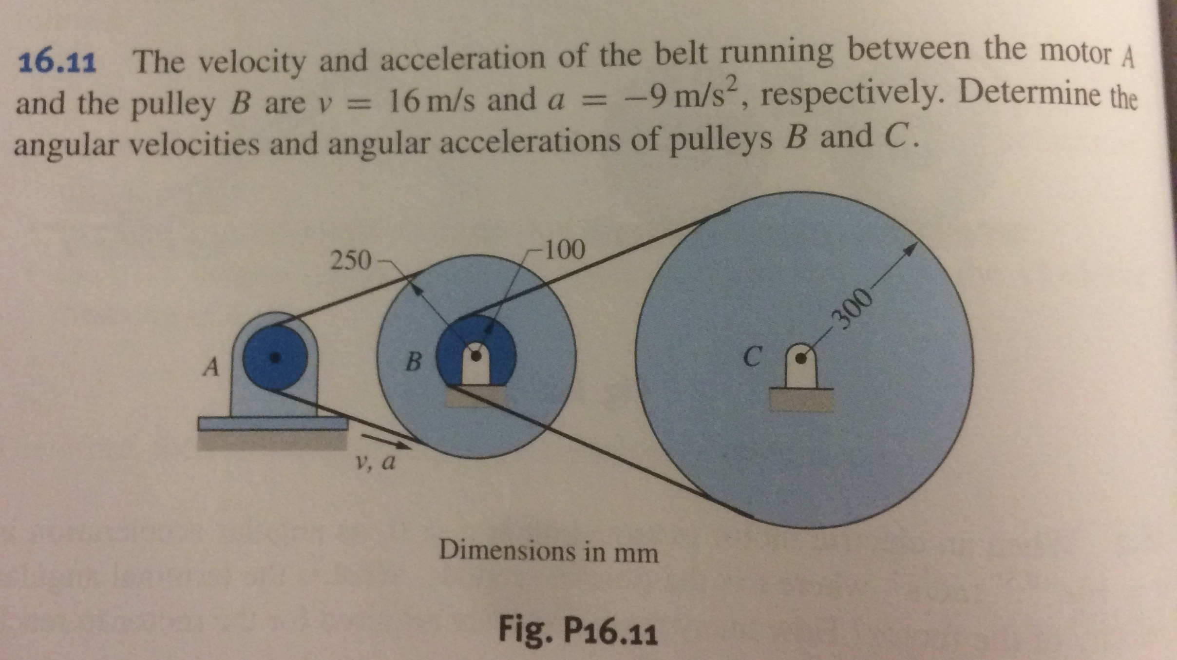 Solved The velocity and acceleration of the belt running | Chegg.com