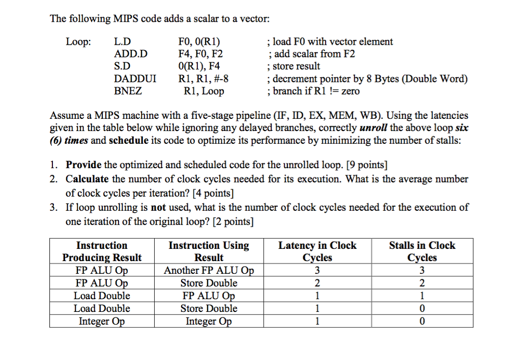 the-following-mips-code-adds-a-scalar-to-a-vector-chegg