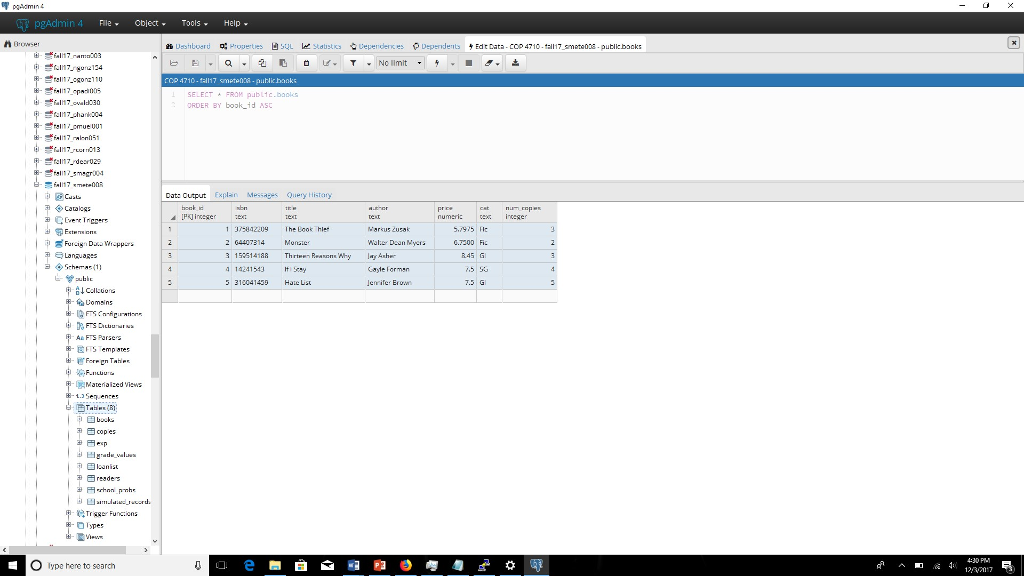 With the database you created in project 1 and | Chegg.com