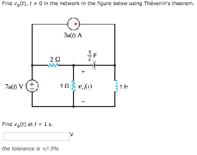 Solved Find vot), t > 0 in the network in the figure below | Chegg.com
