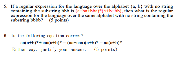 Solved If A Regular Expression For The Language Over The | Chegg.com