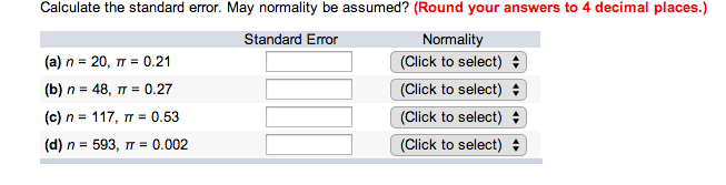 calculate standard error