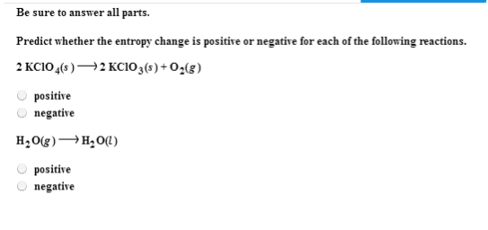which change in matter involves a decrease in entropy