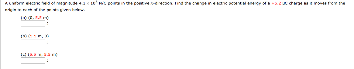Solved A uniform electric field of magnitude 4.1 x 10^5 N/C | Chegg.com