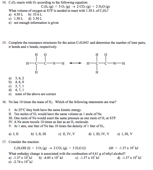 Solved C 2H 4 reacts with O 2 according to the following Chegg