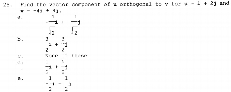 vector component of u orthogonal to v        <h3 class=