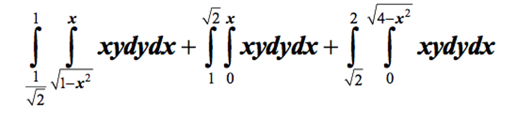 Solved Consider The Three Double Integrals Shown Below. They | Chegg.com