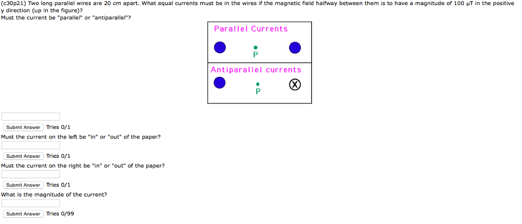 Solved Two Long Parallel Wires Are 20 Cm Apart What Equal Chegg Solved Two Long Parallel Wires Are 20 Cm Apart What Equal Chegg