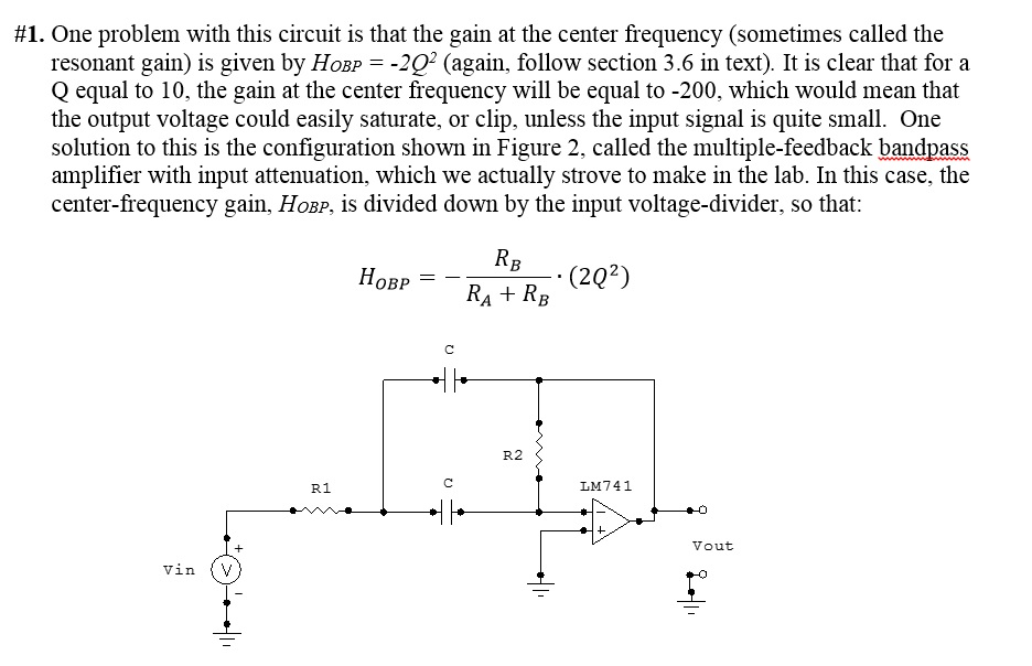 Solved Design a bandpass filter using