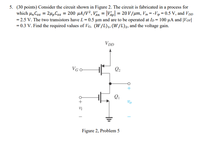 Solved 5. (30 points) Consider the circuit shown in Figure | Chegg.com