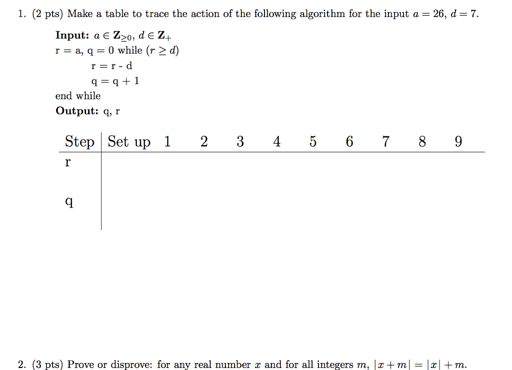 I have a question in Algorithms & Floors in Discrete | Chegg.com