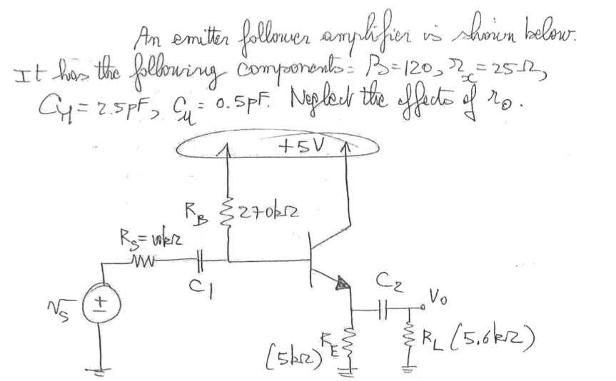 Solved Draw DC circuit and calculate IB, IE, IC. Calculate | Chegg.com