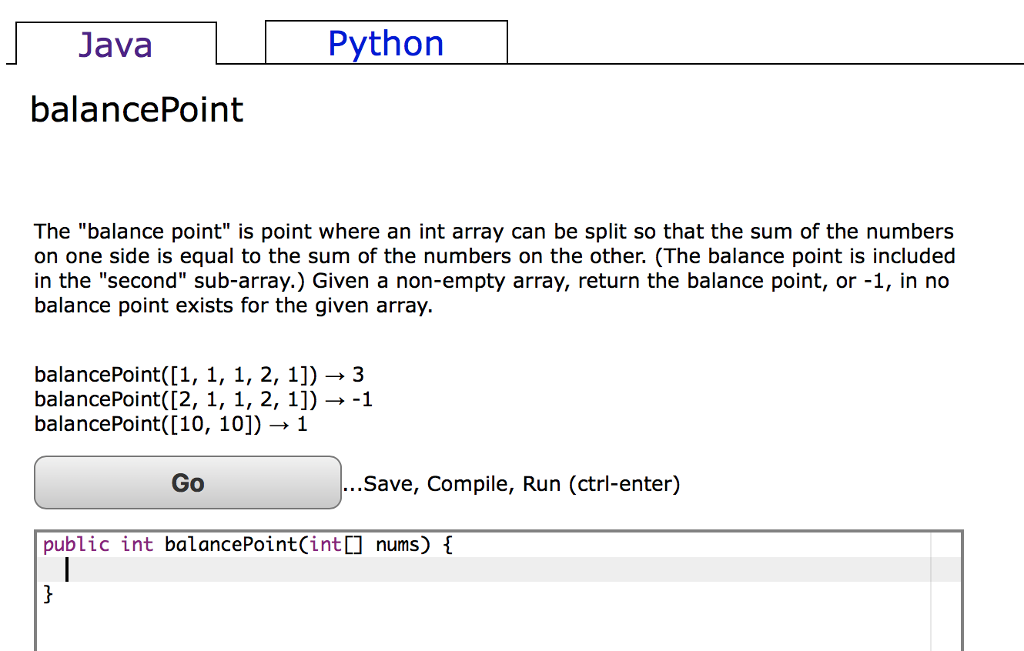 Solved Help Me With Java Coding Bat Activities. | Chegg.com