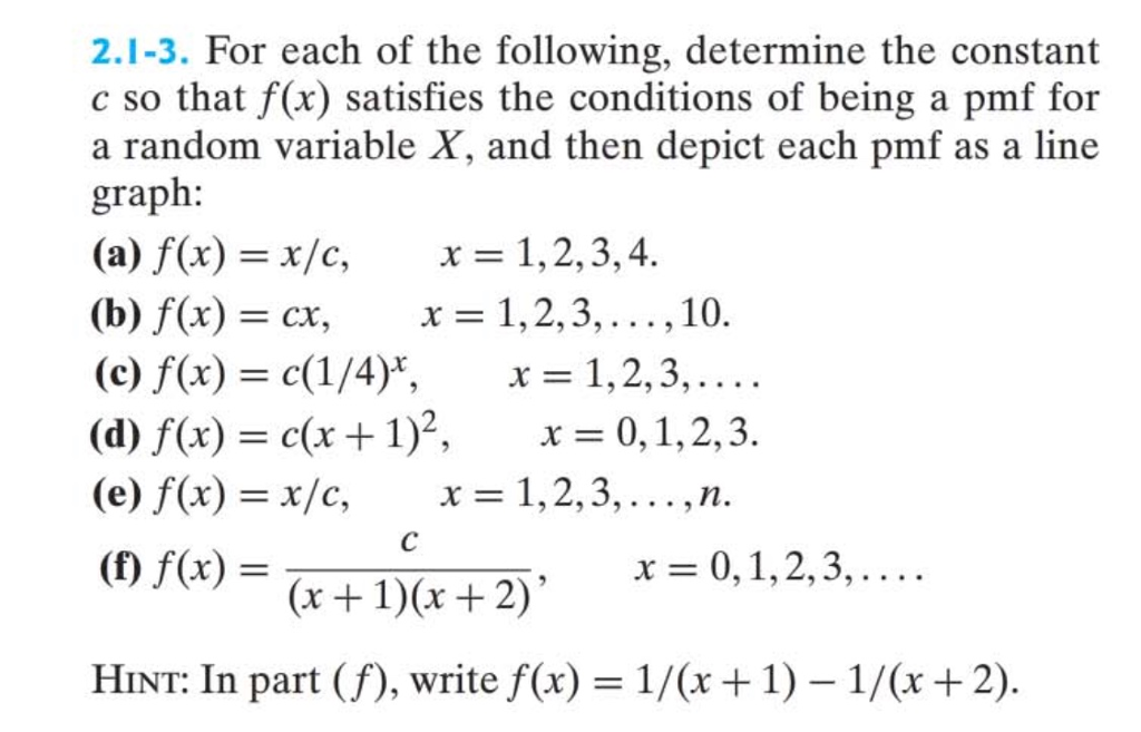 Solved 2.1-3. For each of the following, determine the | Chegg.com