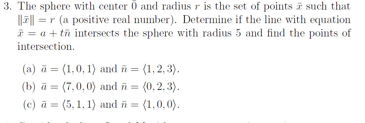 Solved 3 The Sphere With Center And Radius R Is The Set Of Chegg