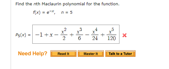 Solved Find The Nth Maclaurin Polynomial For The Function Chegg