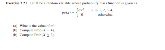 Solved Exercise 3.21 Let X be a random variable whose | Chegg.com