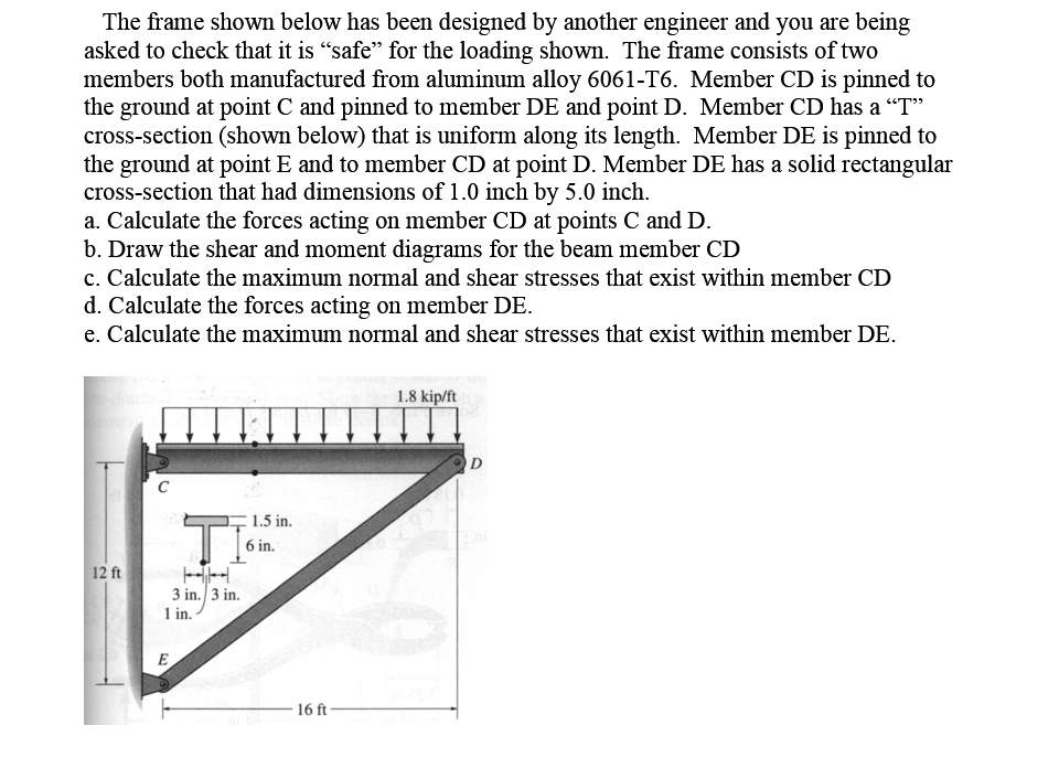 Solved The frame shown below has been designed by another | Chegg.com
