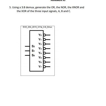 Solved Using a 3:8 demux, generate the OR, the NOR, the XNOR | Chegg.com