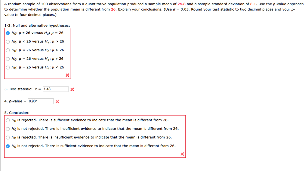 Solved A Random Sample Of 100 Observations From A | Chegg.com