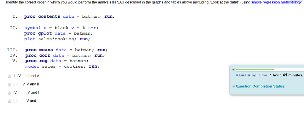Solved Identify The Correct Order In Which You Would Perform Chegg