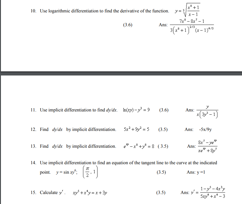 Logarithmic differentiation online calculator