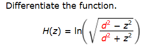 Solved Differentiate the function | Chegg.com