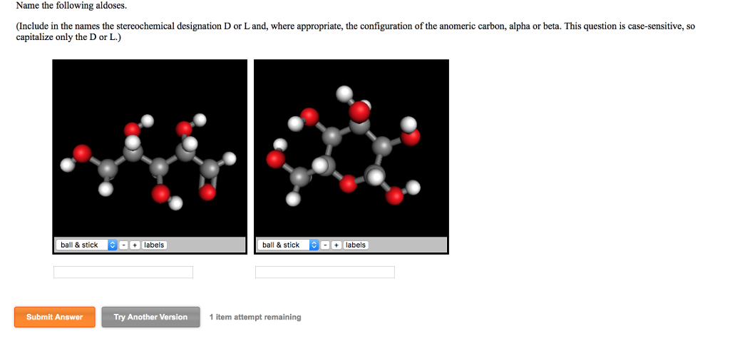 Solved Name The Following Aldoses (Include In The Names The | Chegg.com