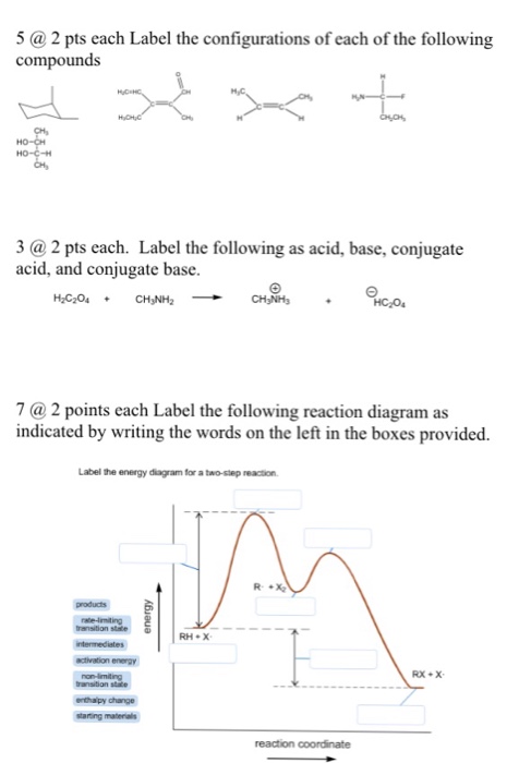 Solved Label the configurations of each of the following | Chegg.com