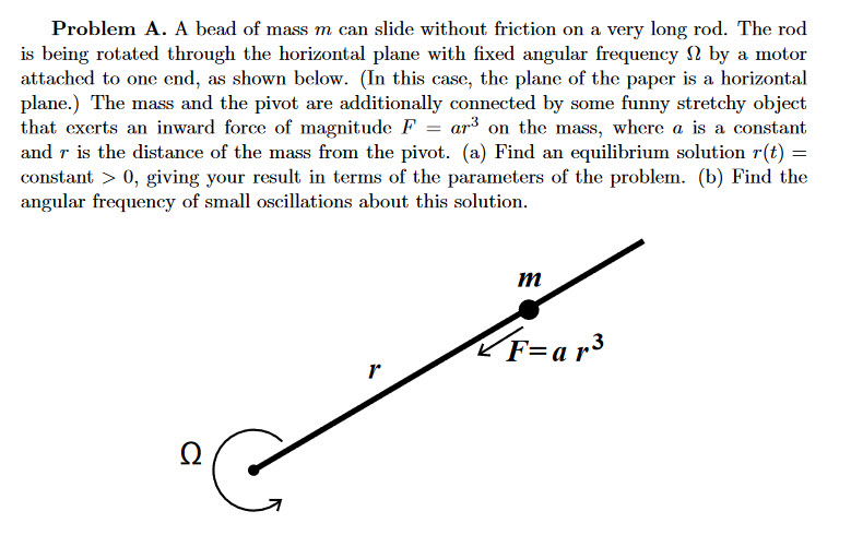 Solved Problem A. A Bead Of Mass M Can Slide Without | Chegg.com