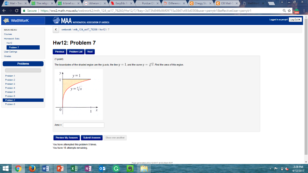 Solved Atheism X Secure H Ps://ww2.math Msu.edu /webwork2/mt | Chegg.com