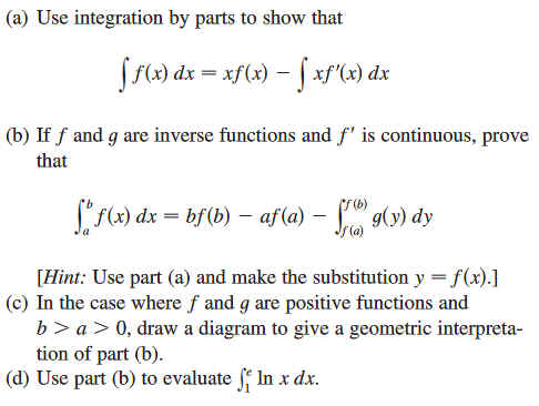 Solved (a) Use integration by parts to show that integrate | Chegg.com