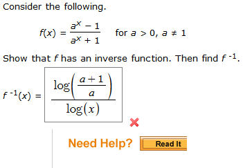 Solved Consider the following ax 1 ax 1 fix)-- for a > 0, a | Chegg.com