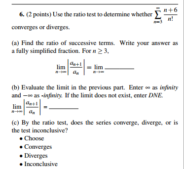 Solved Use the ratio test to determine whether | Chegg.com