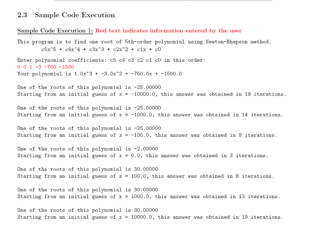 polynomial representation using array program