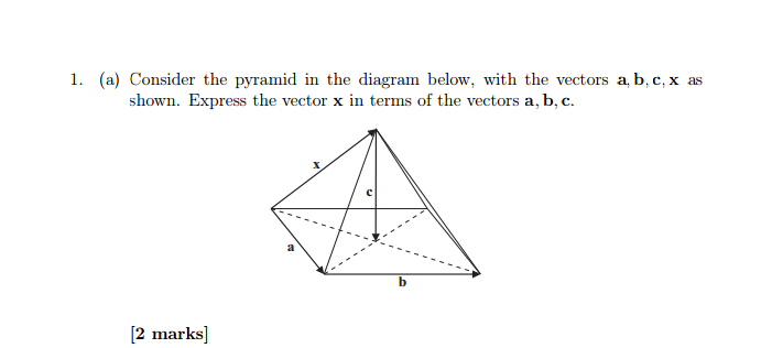 Solved 1. (a) Consider The Pyramid In The Diagram Below, | Chegg.com