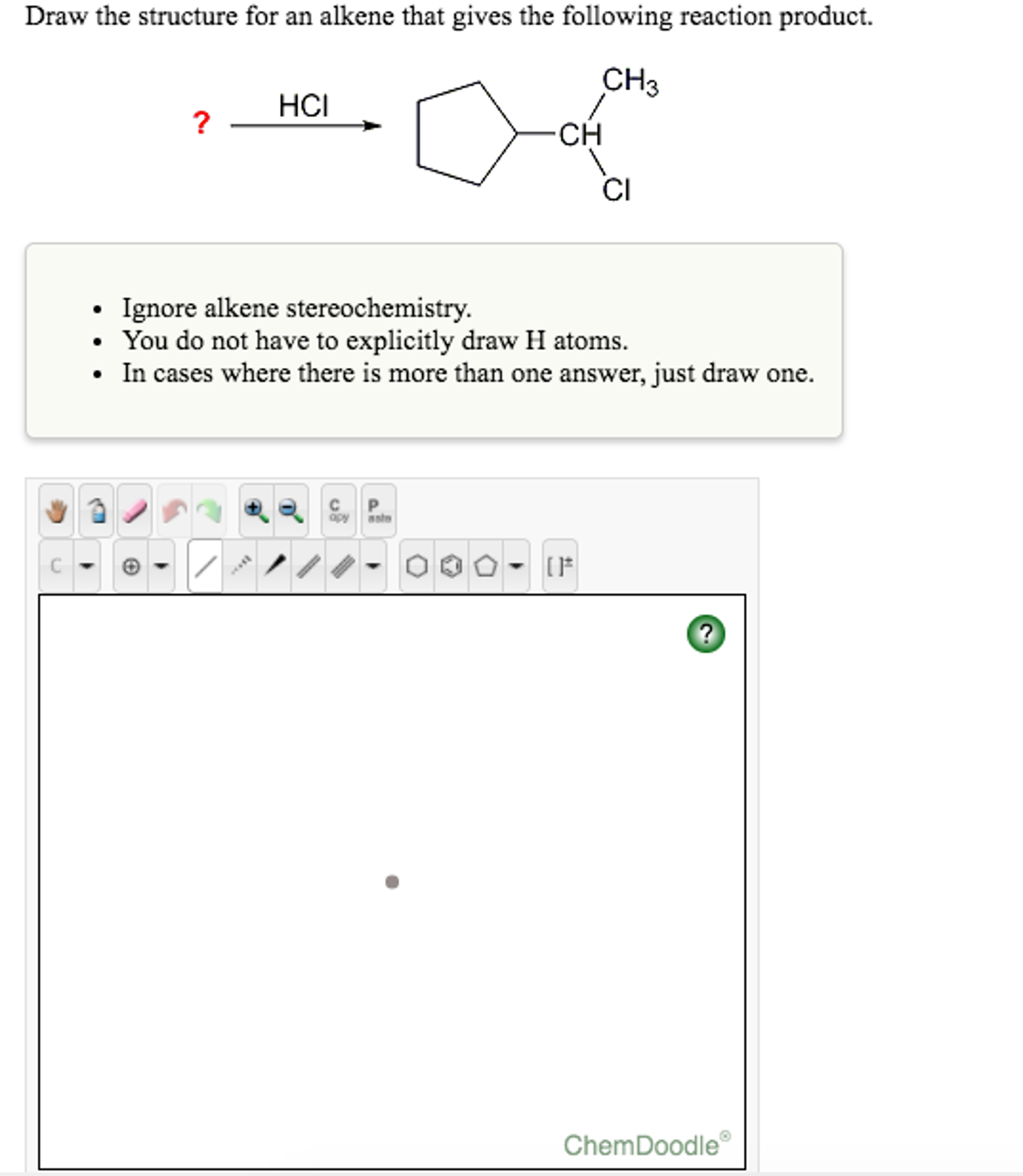 Solved Draw The Structure For An Alkene That Gives The | Chegg.com