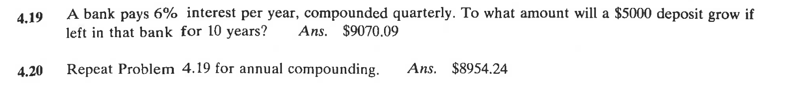 Solved A Bank Pays 6% Interest Per Year, Compounded | Chegg.com