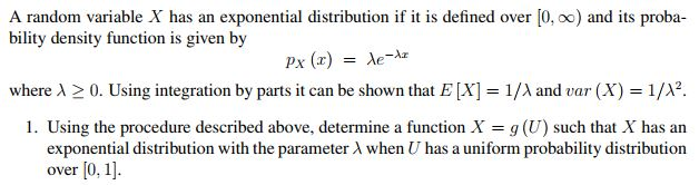 Solved A random variable X has an exponential distribution | Chegg.com