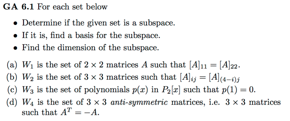 Solved For Each Set Below Determine If The Given Set Is A Chegg