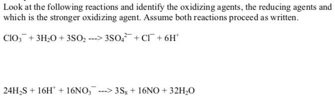 Solved Look at the following reactions and identify the | Chegg.com