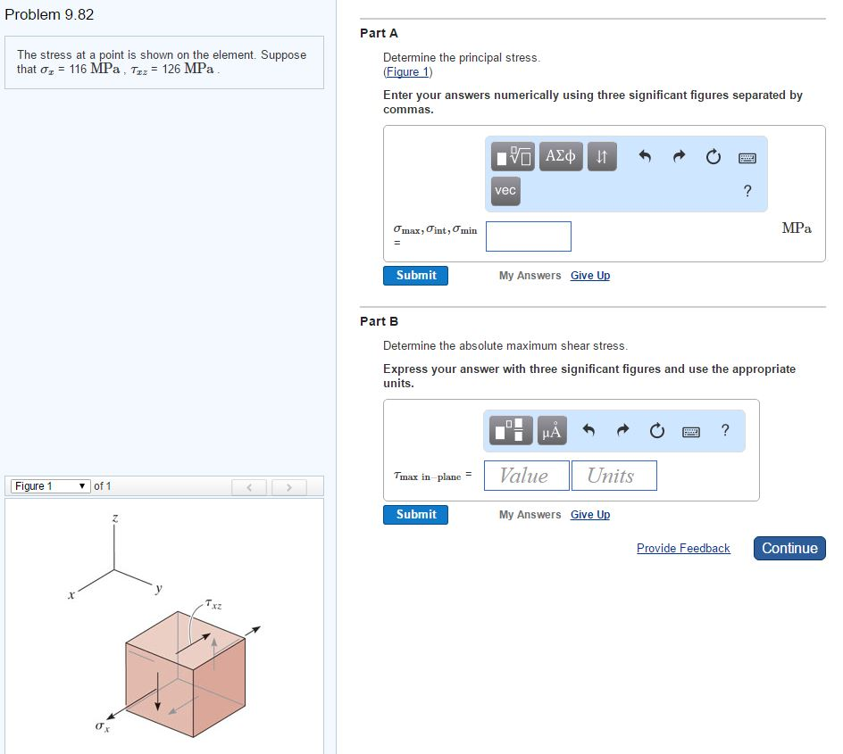 Solved The stress at a point is shown on the element. | Chegg.com
