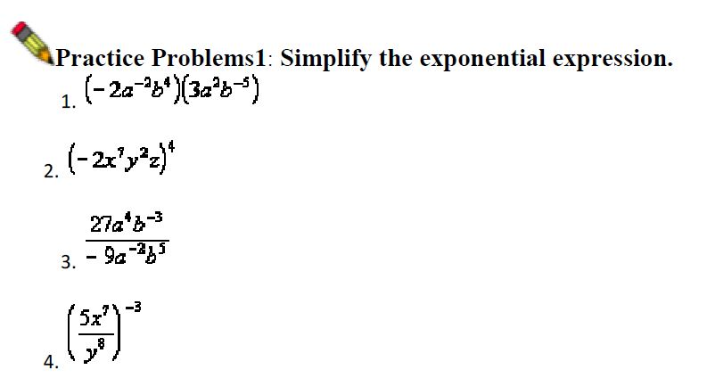 Solved: Simplify The Exponential Expression. (-2a-2 B4)(3a ...