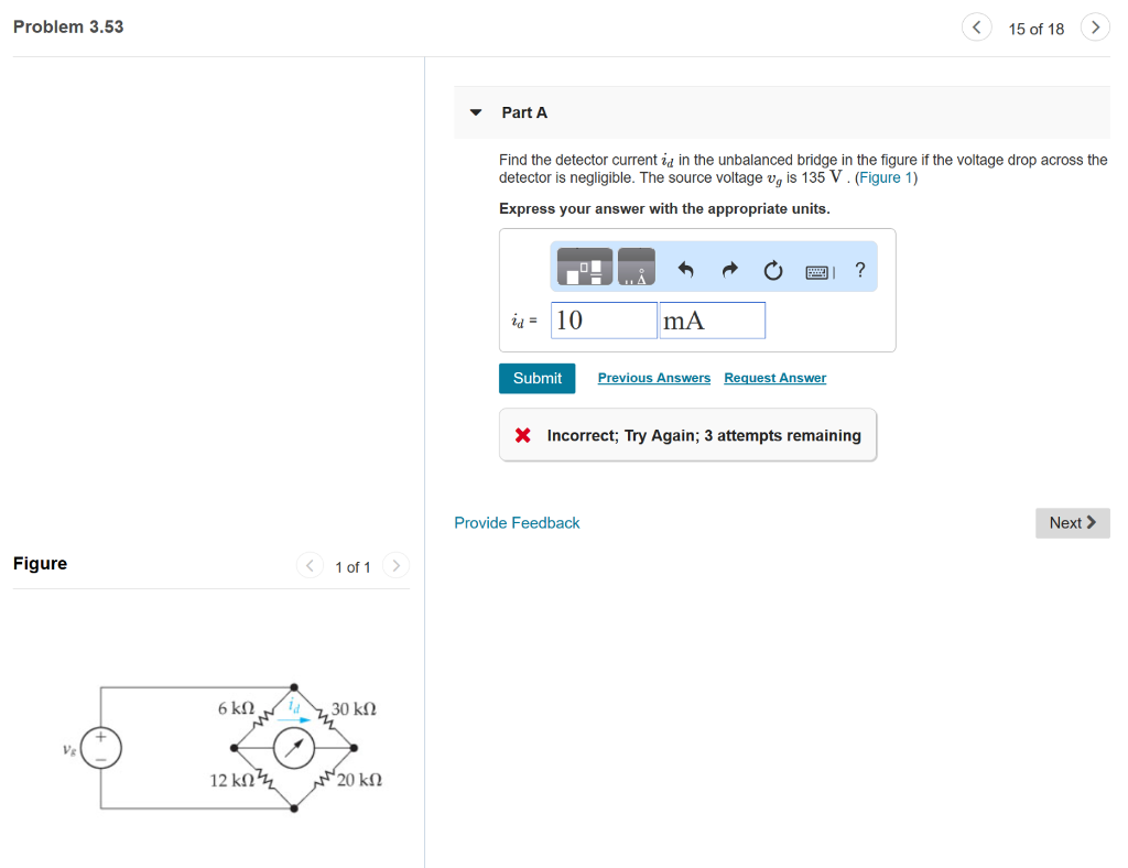 Solved Problem 3.53 15 of 18 Part A Find the detector | Chegg.com