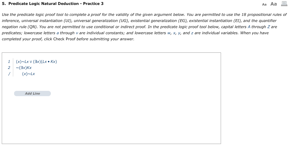 Solved 5. Predicate Logic Natural Deduction - Practice 3 Use | Chegg.com